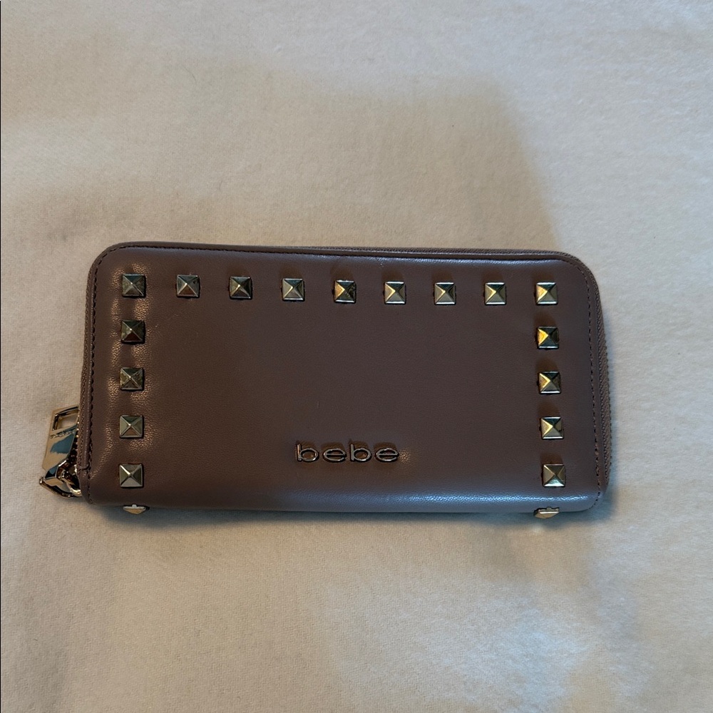 Bebe Brown Studded Wallet